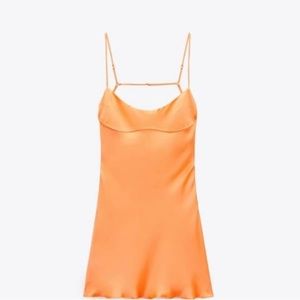 Zara Satin Effect Cut Out Dress XS